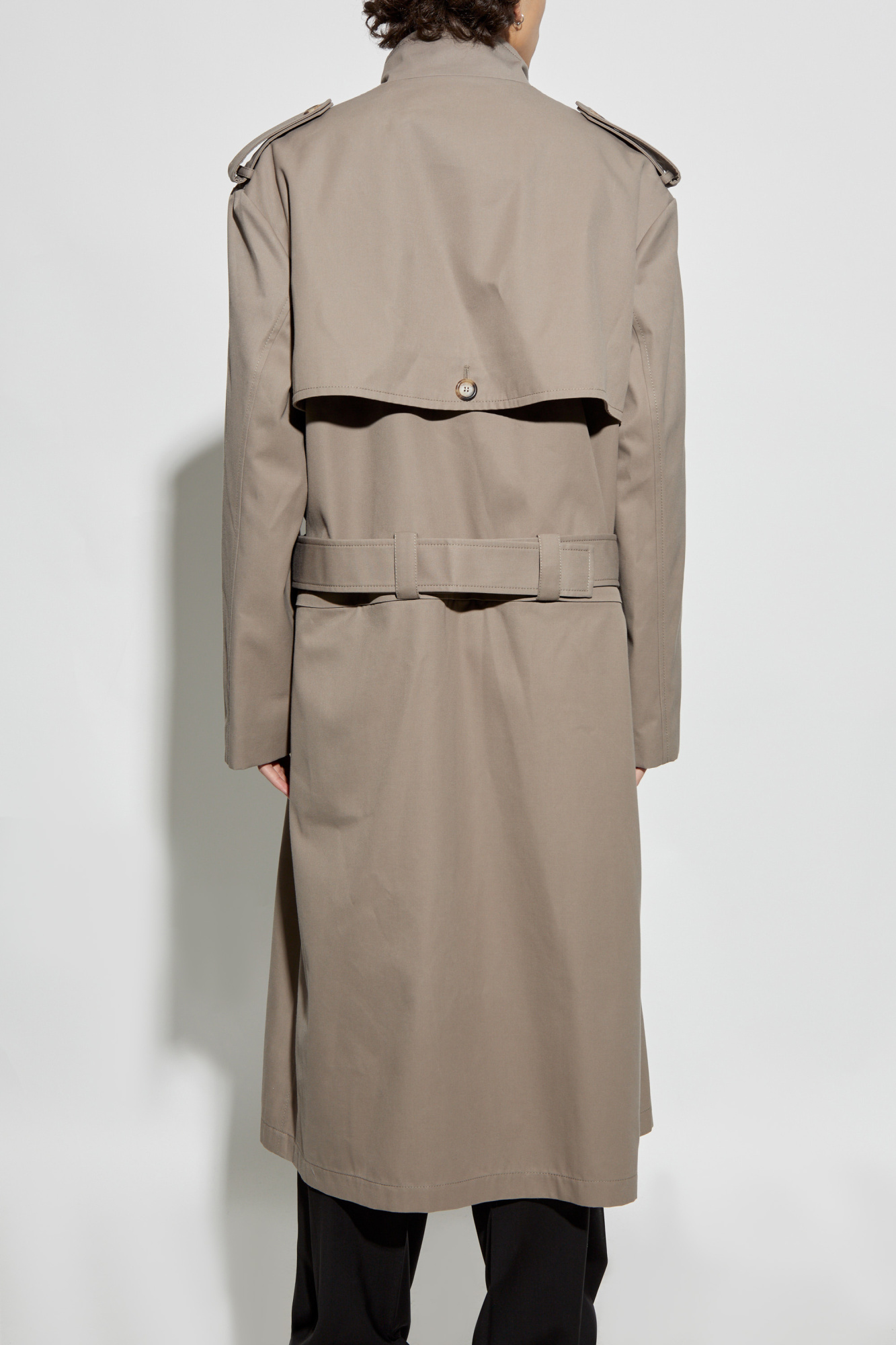 【関税＆送料込み】Moschino Beige Cotton Blend Trench Coat 関税＆送料込み】Moschino Beige Cotton Blend Trench Coat